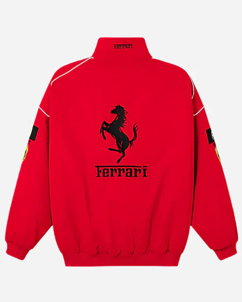 Red Ferrari Jacket-Premium Quality Streetwear-Unisex Racing Jacket