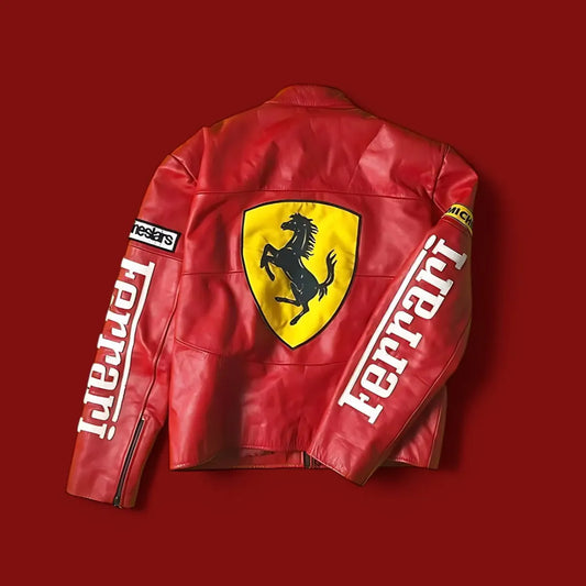 Red Leather Premiun Ferrari Jacket for Men & Women