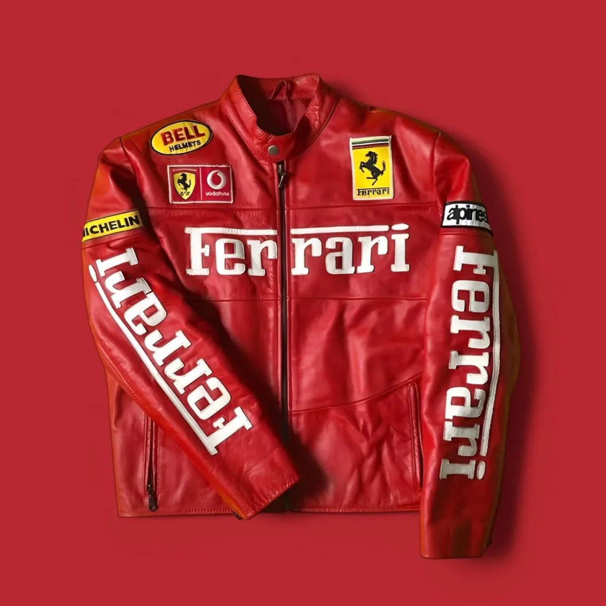Generic Ferrari Jacket Red Leather Premiun Ferrari Jacket for Men & Women – valorwear