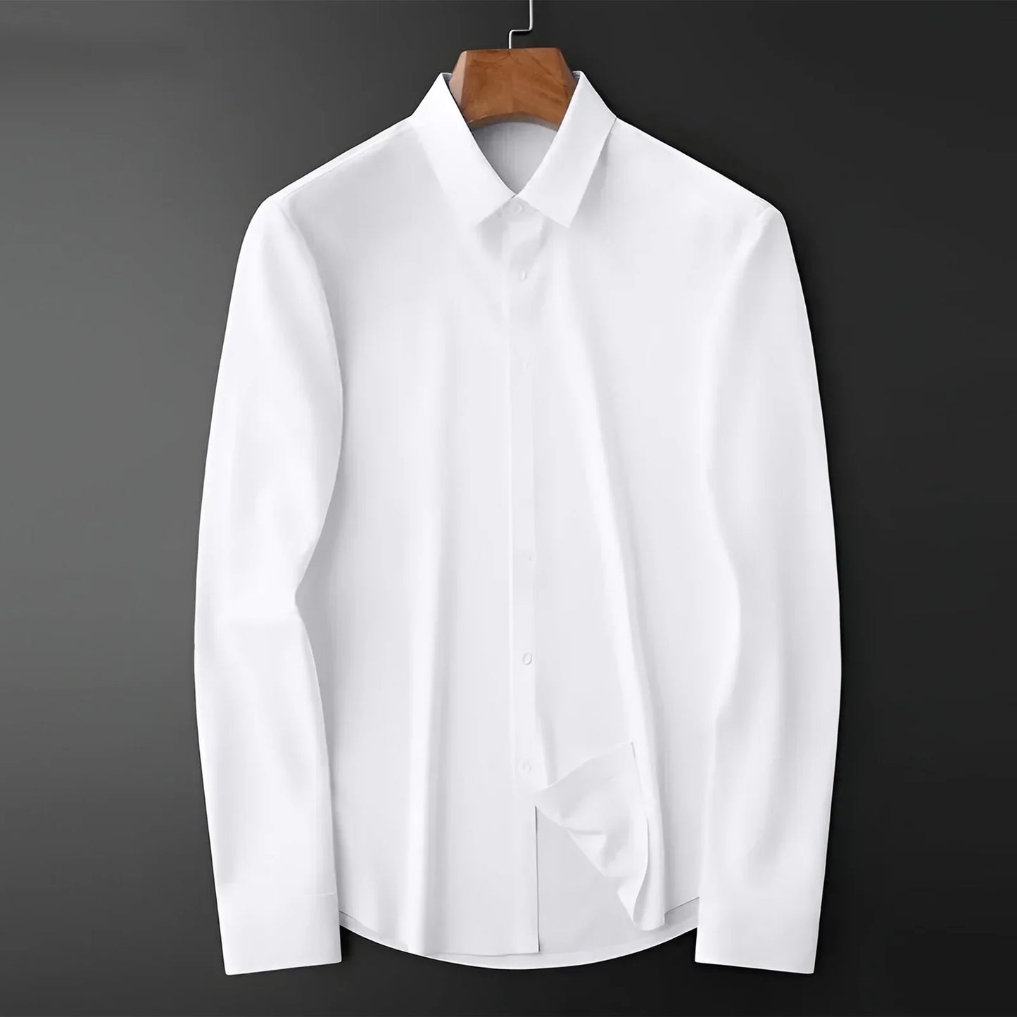 Men's Formal Regular Fit Cotton Full Sleeve Shirt - Pista & White Combo